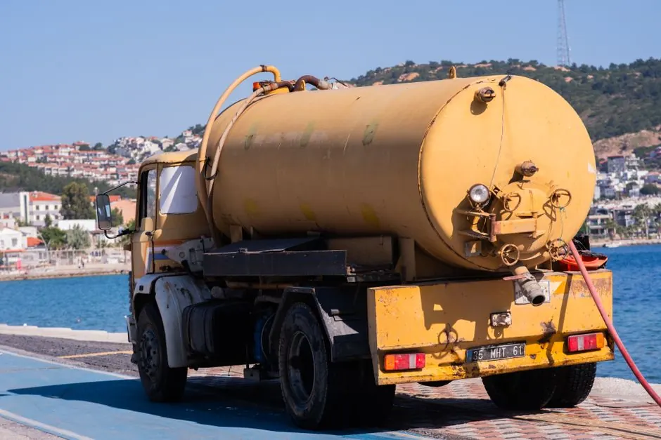 Septic tank cleaning service truck in Torrance